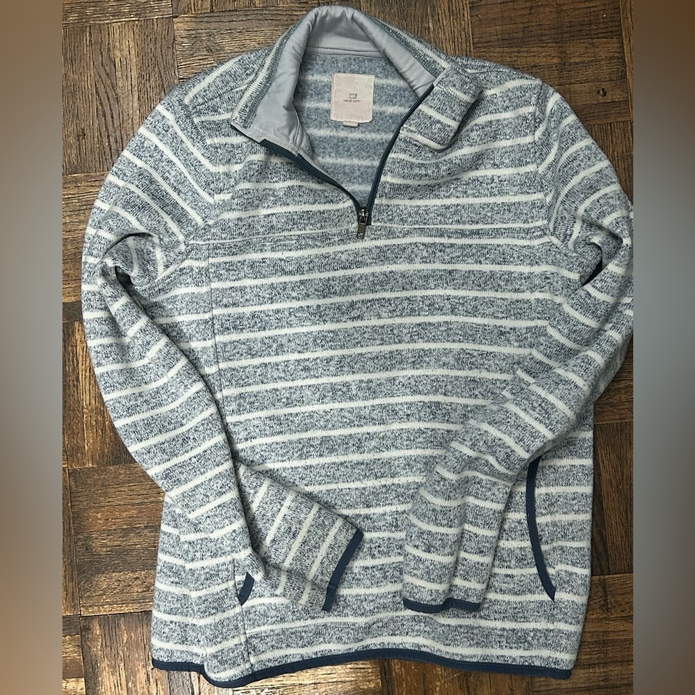 THREAD AND SUPPLY WOMENS 1/4 ZIP PULLOVER SWEATER SIZE LARGE